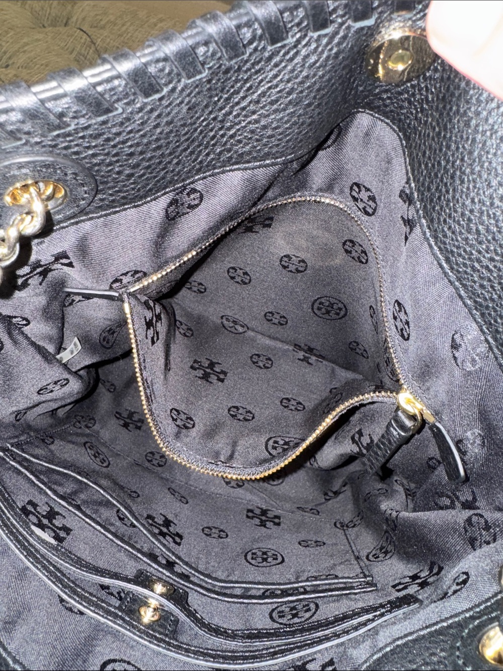 Tory Burch Bag Marion Convertible Black Leather Chain Crossbody Shoulder Bag - Picture 11 of 17